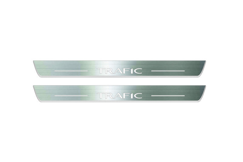 Renault Trafic III 2014+ LED Door Sills PRO With Logo Trafic Renault Led Door Sills opdesign