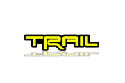 Toyota Radiator grille emblem with TRD Trail logo Toyota emblems decoinfabric BLACK YELLOW