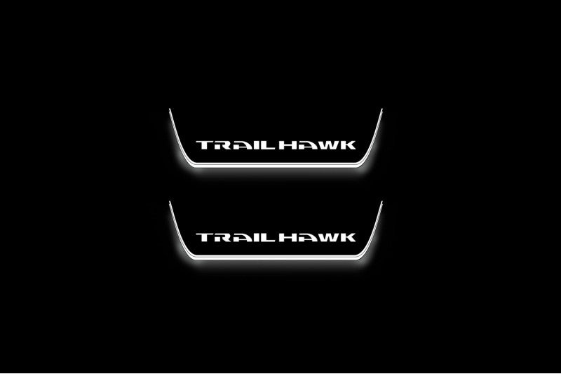 Jeep Cherokee KL 2014+ LED Door Sills PRO With Logo TrailHawk