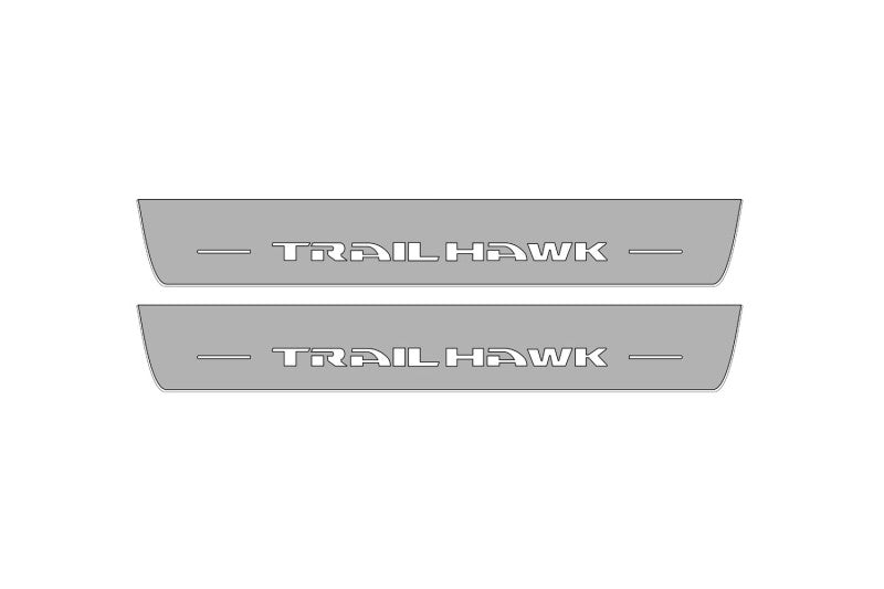 Jeep Grand Cherokee V 2021+ Door Sill Led Plate With Trailhawk Logo Jeep Led Door Sills opdesign