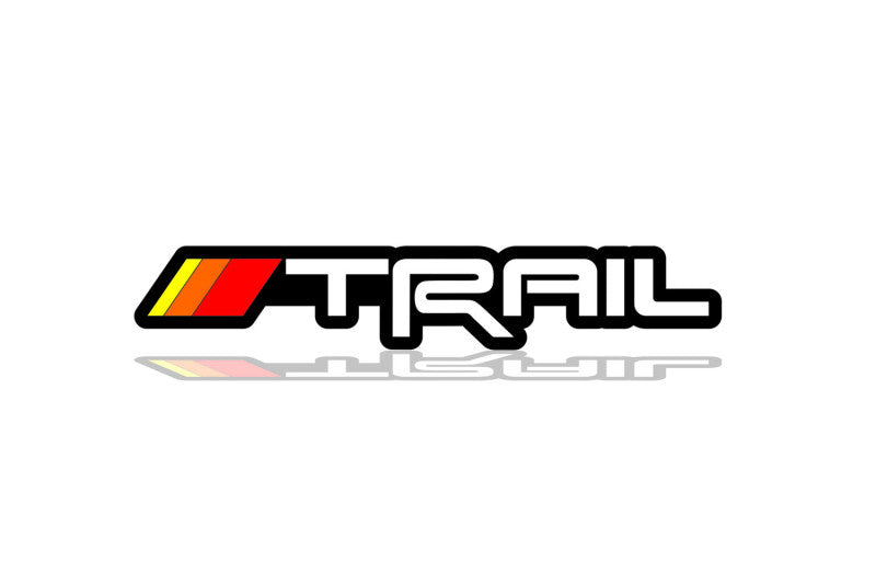 Toyota Emblem & Badges set with TRD Trail logo (Type 2) Toyota emblems decoinfabric BLACK WHITE