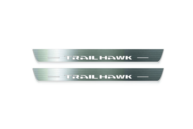 Jeep Cherokee KL 2014+ LED Door Sills PRO With Logo TrailHawk