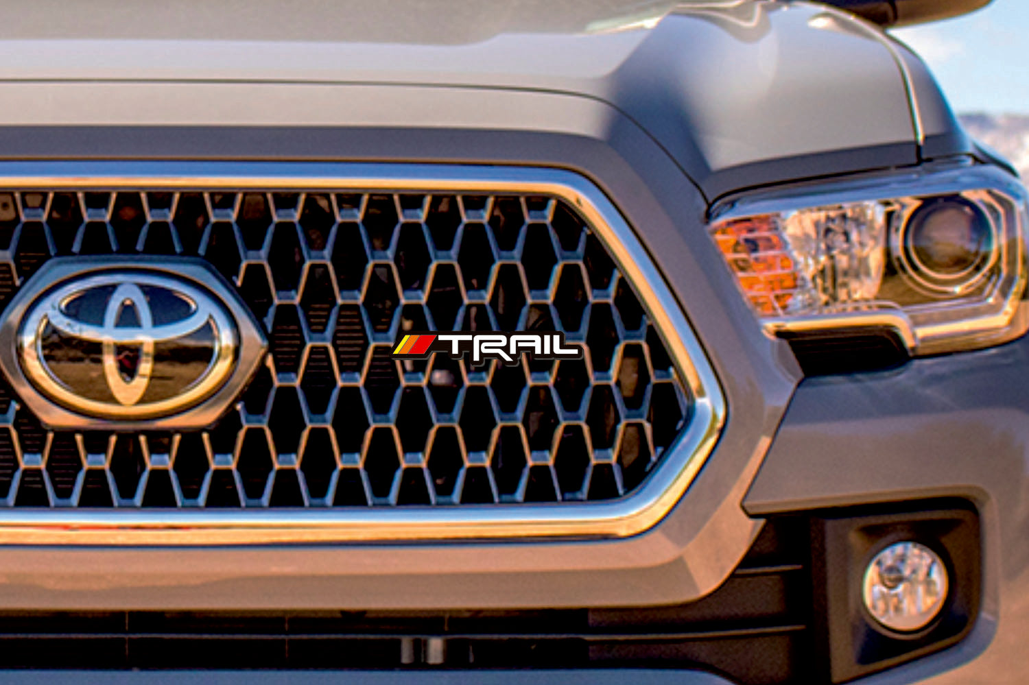 Toyota Emblem & Badge Set - Grille and Tailgate TRD Trail logo (Type 2) Toyota emblems decoinfabric