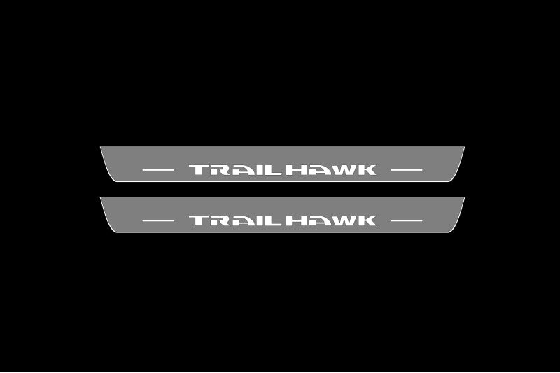 Jeep Cherokee KL 2014+ LED Door Sills PRO With Logo TrailHawk Jeep Led Door Sills opdesign