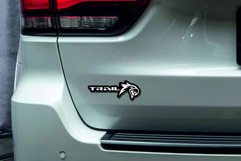 Jeep Emblem & Badges set with Trail + Hawk logo Jeep emblems decoinfabric BLACK WHITE