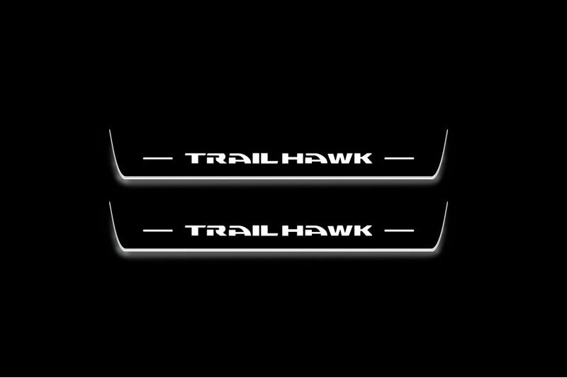 Jeep Grand Cherokee V 2021+ Door Sill Led Plate With Trailhawk Logo