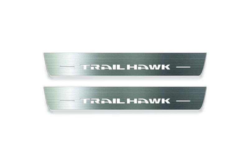 Jeep Grand Cherokee V 2021+ Door Sill Led Plate With Trailhawk Logo