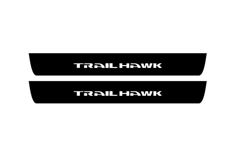 Jeep Grand Cherokee IV 2010-2021 Car Door Sill With Logo Trailhawk (Premium Painting)