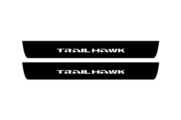 Jeep Grand Cherokee IV 2010-2021 Car Door Sill With Logo Trailhawk (Premium Painting)