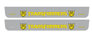 Chevrolet Camaro VI LED Door Sill With Transformer Decepticon Logo Chevrolet Led Door Sills opdesign
