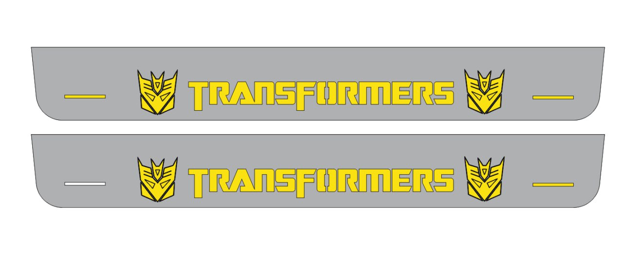 Chevrolet Camaro V 2009-2015 LED Door Sill With Transformer Decepticon Logo Chevrolet Led Door Sills opdesign