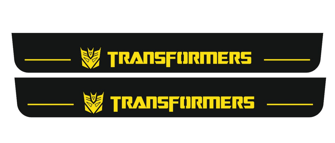 Chevrolet Camaro V 2009-2015 LED Door Sill With Transformer Decepticon Logo Chevrolet Led Door Sills opdesign