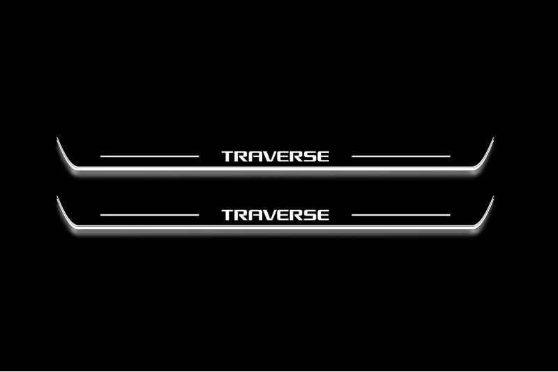Chevrolet Traverse II 2018+ Door Sill Led Plate With Logo Traverse