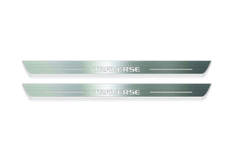 Chevrolet Traverse II 2018+ Door Sill Led Plate With Logo Traverse