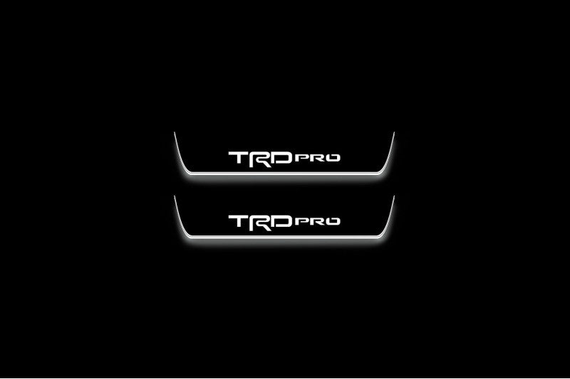 Toyota Tundra II 2007-2013 Led Door Sills With Logo TRDpro (CrewMax)