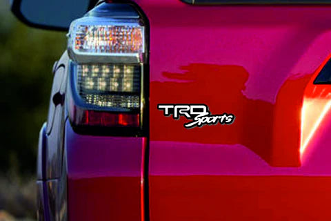 Toyota Emblem & Badges set with TRD Sports logo Toyota emblems decoinfabric BLACK WHITE