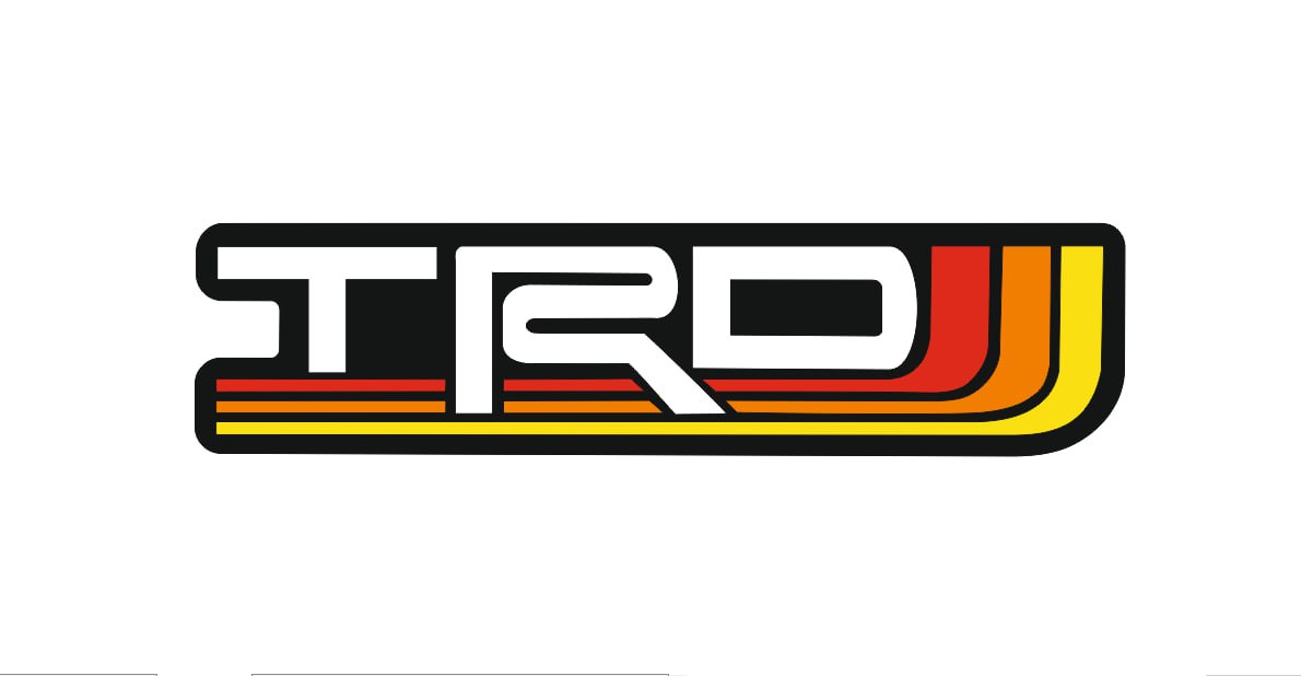 Toyota tailgate trunk rear emblem with TRD logo (Type 3) Toyota emblems decoinfabric