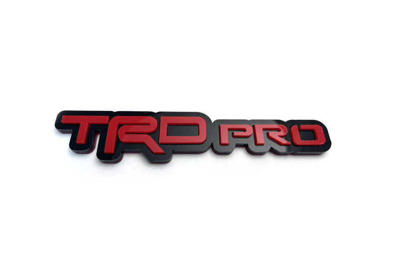 Toyota tailgate trunk rear emblem with TRDpro logo