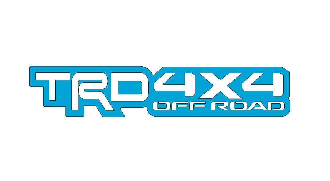 Toyota Emblem & Badge Set - Grille and Tailgate TRD 4x4 logo Toyota emblems decoinfabric LIGHT BLUE