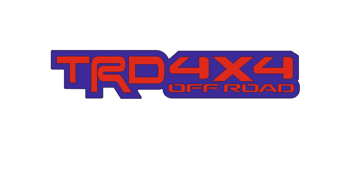 Toyota tailgate trunk rear emblem with TRD 4х4 logo Toyota emblems decoinfabric