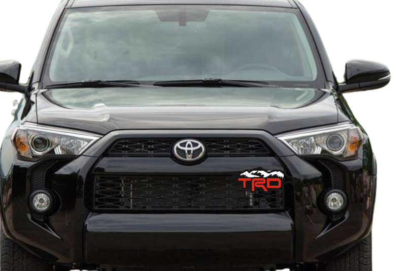 Toyota Radiator grille emblem with TRD logo (Type 4)