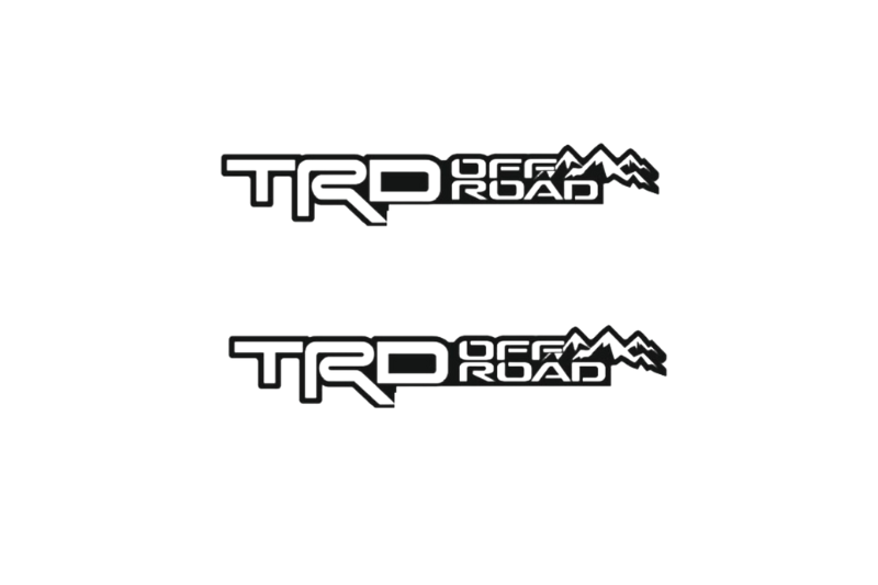 Toyota Emblem & Badge Set - Grille and Tailgate TRD offroad logo (Type 2) Toyota emblems decoinfabric WHITE