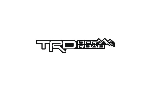 Emblema de la parrilla del radiador de Toyota con el logotipo todoterreno TRD