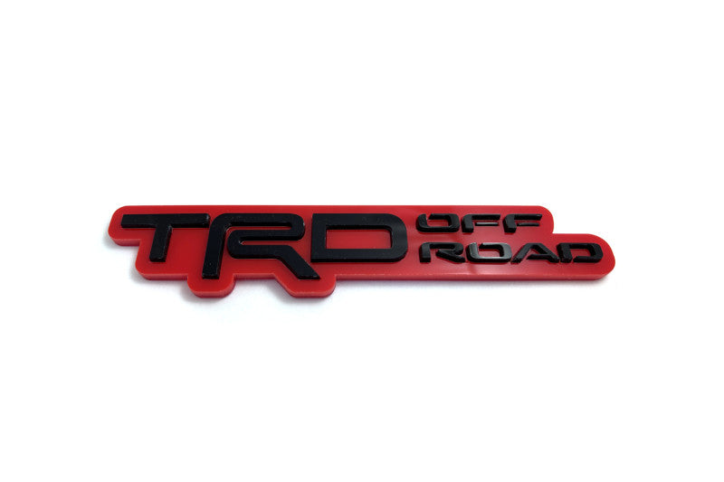 Toyota Emblem & Badges set with TRD offroad logo Toyota emblems decoinfabric RED BLACK