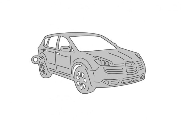 Car Keychain for Subaru Tribeca 2005-2007 (type 3D) - decoinfabric