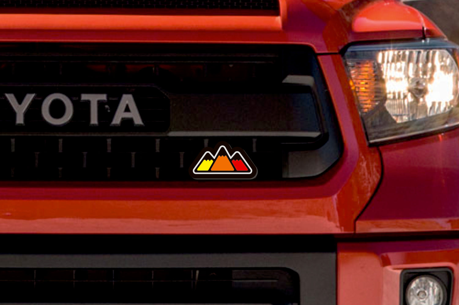 Toyota Illuminated LED Radiator Grille Emblems and Badges with TRD Tricolor (type 2) logo Toyota Led Emblems decoinfabric