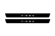 Volkswagen T-Roc 2017+ Led Door Sill Pro With Logo T-Roc (Premium Painting) Volkswagen Led Door Sills PRO opdesign