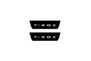 Volkswagen T-Roc 2017+ Led Door Sill Pro With Logo T-Roc (Premium Painting) Volkswagen Led Door Sills PRO opdesign