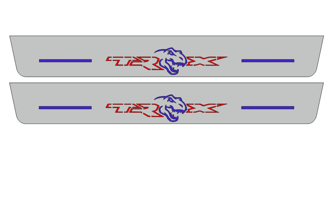 Dodge Ram V 2019+ Led Door Sills With TRX Logo Dodge Led Door Sills opdesign