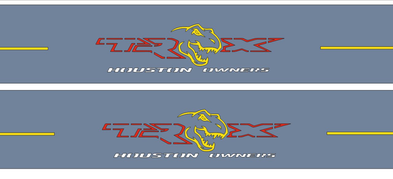 Dodge Ram V Led Door Sills With Houston Owners TRX Logo (type 2) - decoinfabric