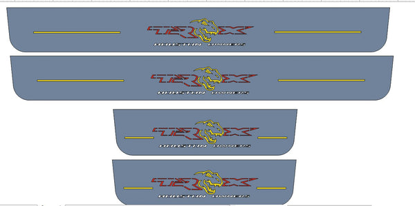 Dodge Ram V Led Door Sills With Houston Owners TRX Logo (type 2) - decoinfabric