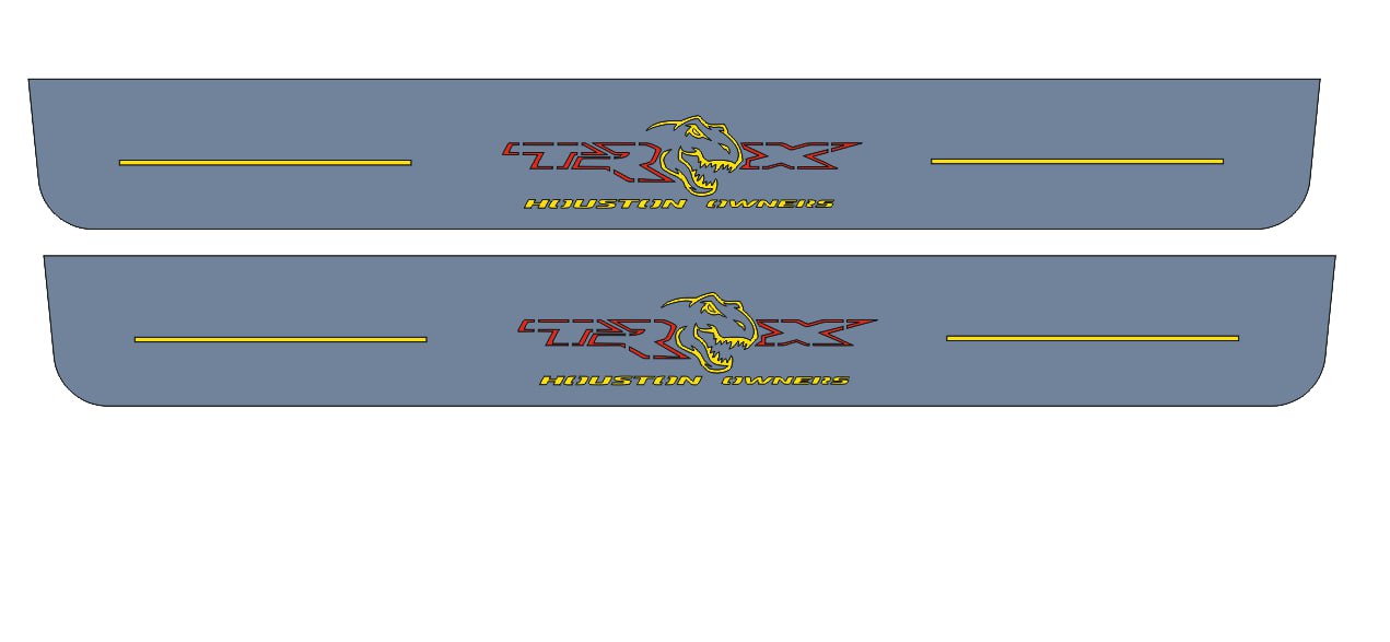 RAM 1500 V 2019+ Led Door Sills With Houston Owners TRX Logo (type 2) Ram Led Door Sills opdesign