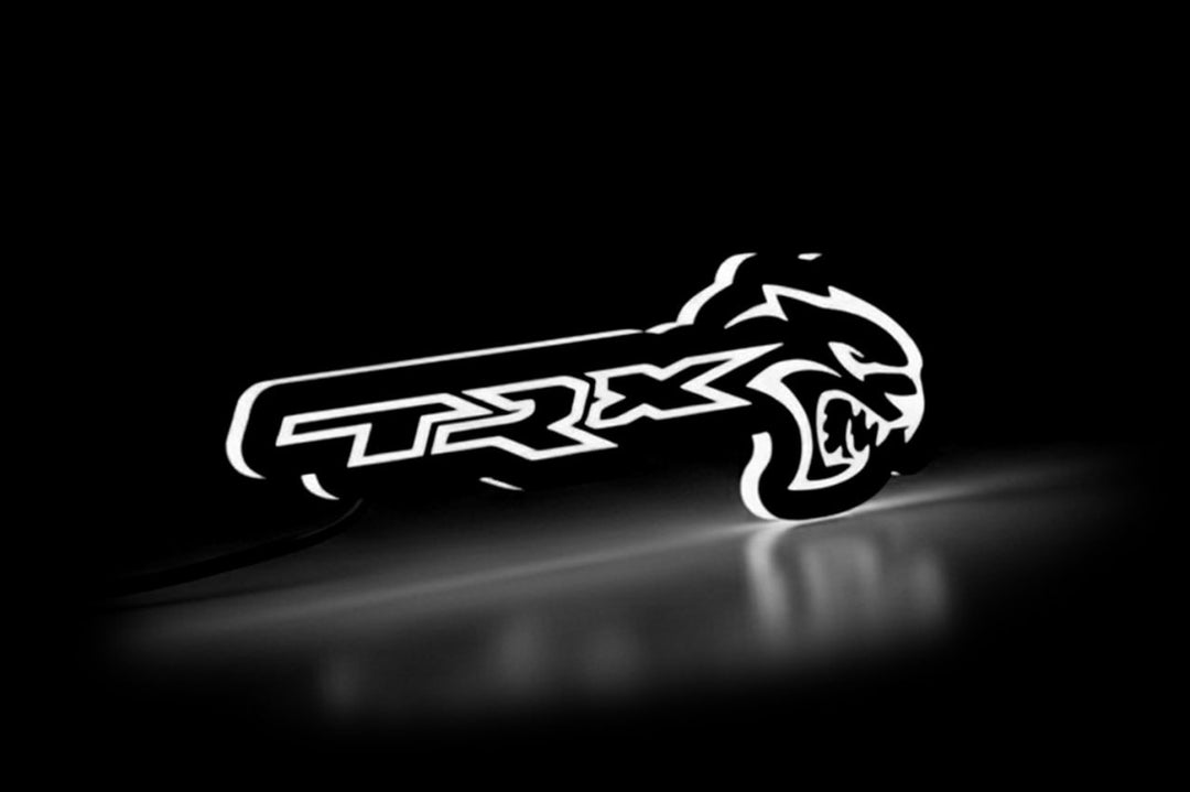Dodge Illuminated LED Radiator Grille Emblems and Badges with TRX Hellcat logo Dodge Led emblems decoinfabric