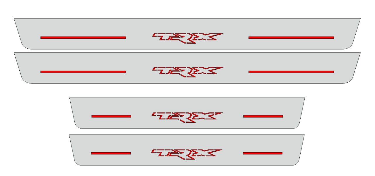 Dodge RAM V Door Sill Led Plate With TRX Logo - decoinfabric