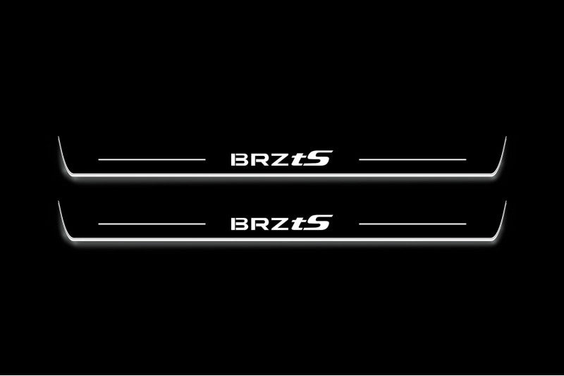 Subaru BRZ II 2021+ LED Door Sills With Logo BRZ tS
