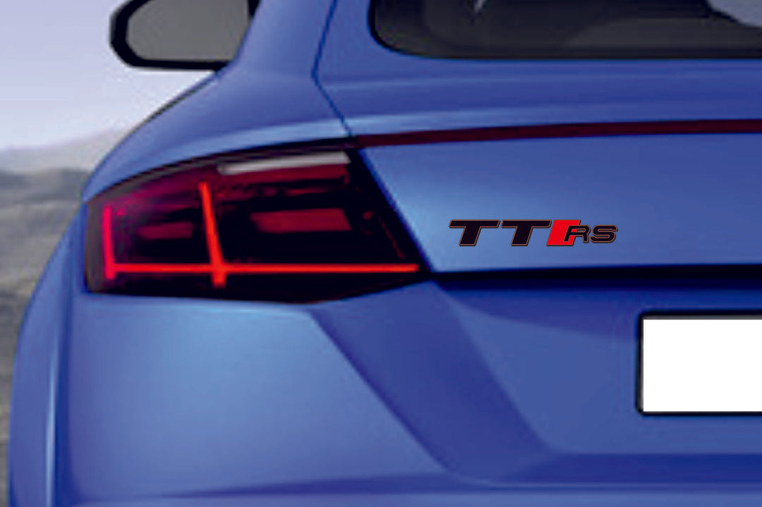Audi tailgate trunk rear 3D emblem with TT RS logo (type MIXT)
