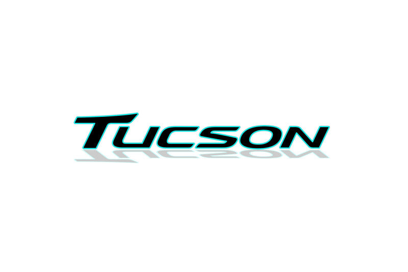 Hyundai Tucson 2015-2020 tailgate trunk rear 3D emblem with Tucson logo (type MIXT) Hyundai emblems decoinfabric