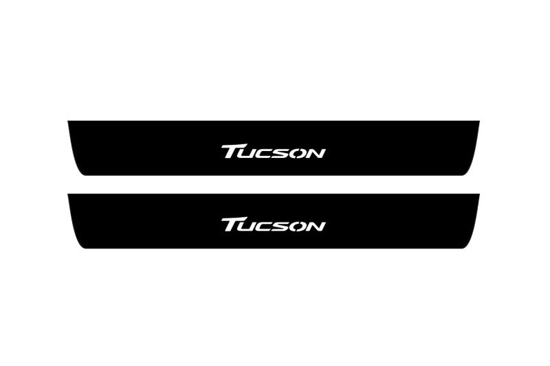 Hyundai Tucson II 2015-2020 Led Door Sill Pro With Logo Tucson (Premium Painting) Hyundai Led Door Sills PRO opdesign
