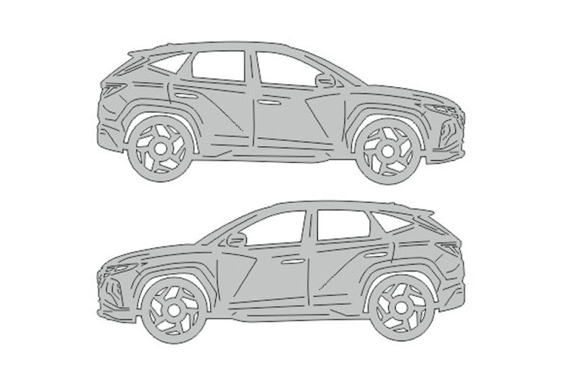 Hyundai Tucson IV (2020+) Floor Mat Emblem Set – Stainless Steel Badges Car Mats Badges Decoin