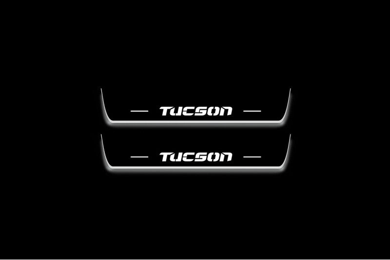 Hyundai Tucson I 2004-2015 LED Door Sills PRO With Logo Tucson