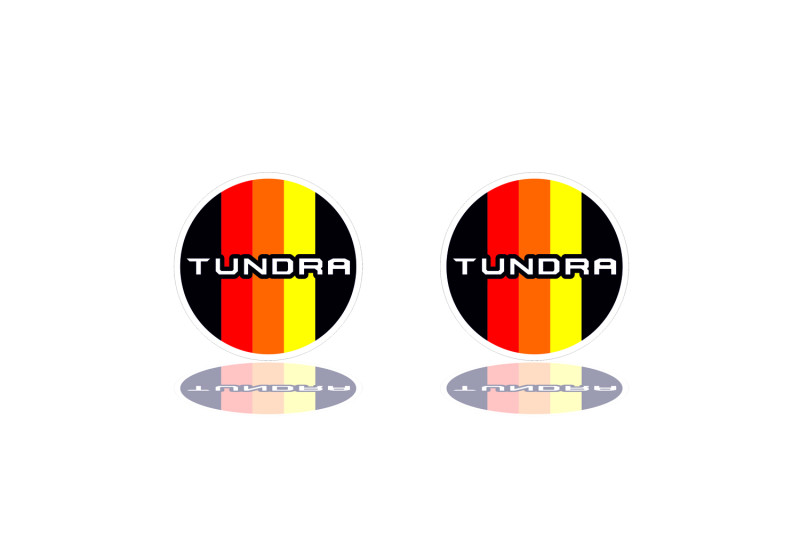 Toyota Tundra Emblem & Badges set with Tundra III Tricolor logo Toyota emblems decoinfabric
