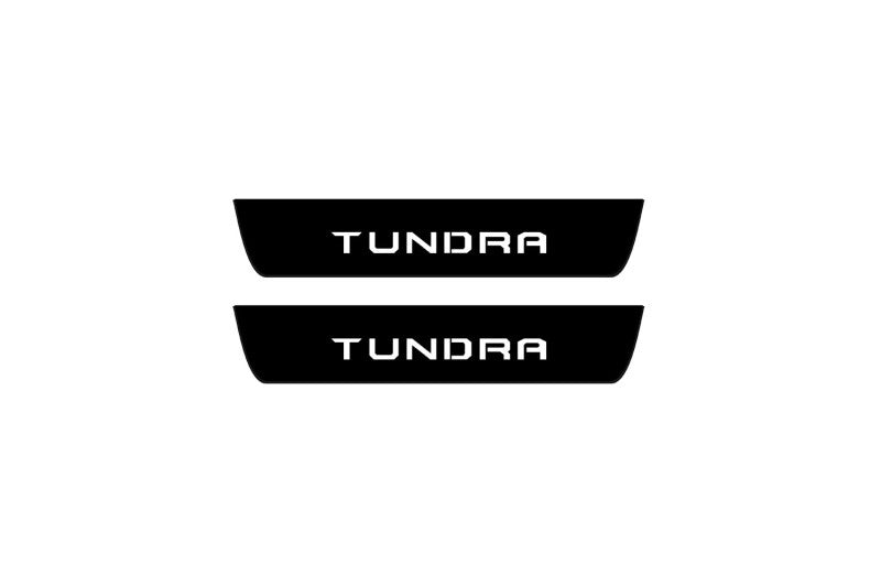 Toyota Tundra III DoubleCab 2014-2021 Led Door Sill Pro With Logo Tundra (Premium Painting)