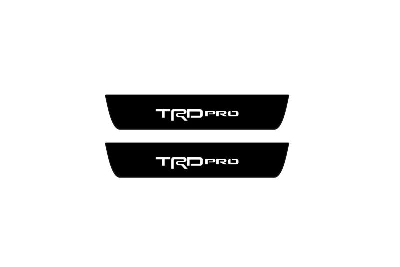 Toyota Tundra III DoubleCab 2014-2021 Led Door Sill Pro With Logo TRDpro (Premium Painting)