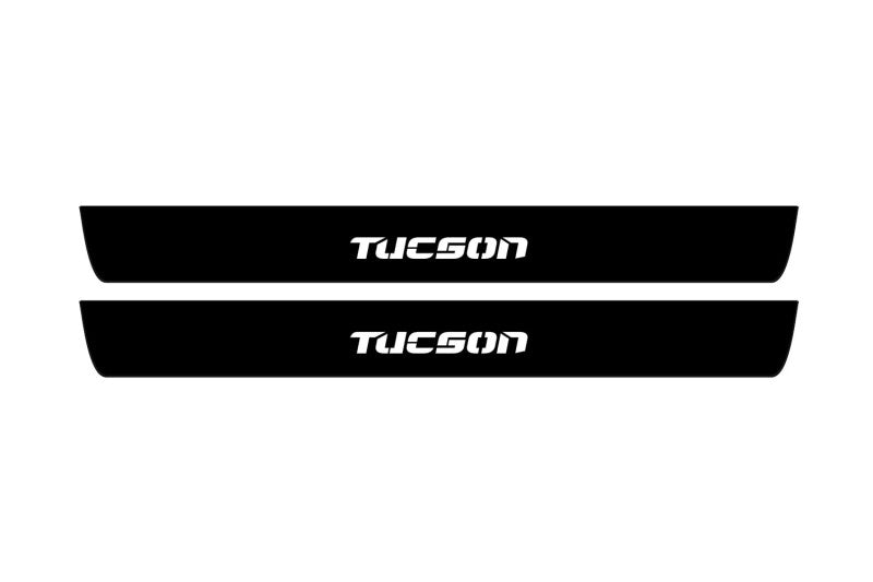 Hyundai Tucson I 2004-2015 Led Door Sill Pro With Logo Tucson (Premium Painting)