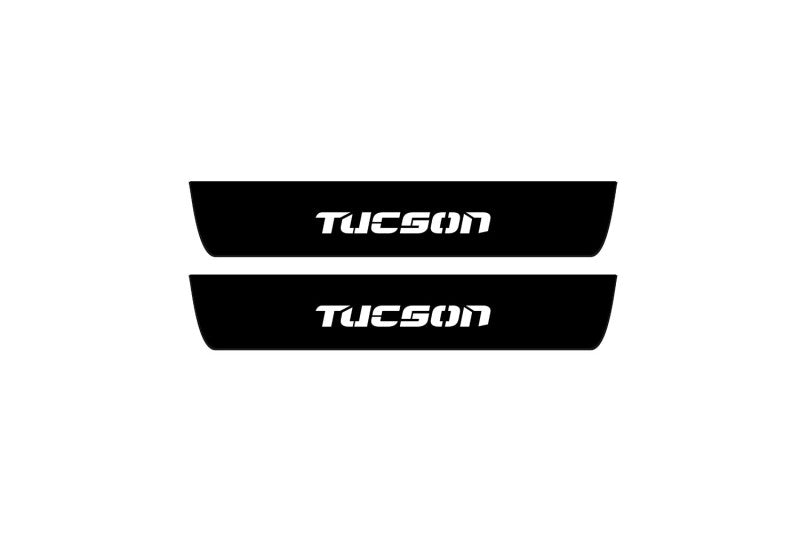 Hyundai Tucson I 2004-2015 Led Door Sill Pro With Logo Tucson (Premium Painting)