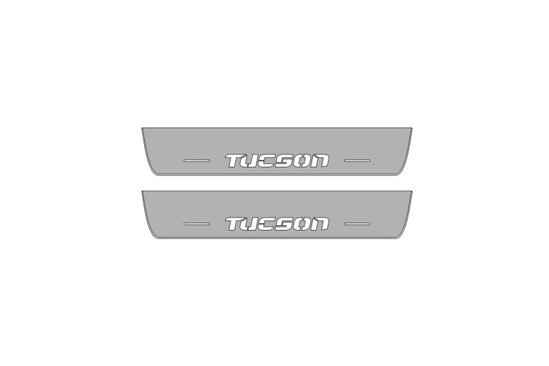 Hyundai Tucson I 2004-2015 LED Door Sills PRO With Logo Tucson Hyundai Led Door Sills opdesign